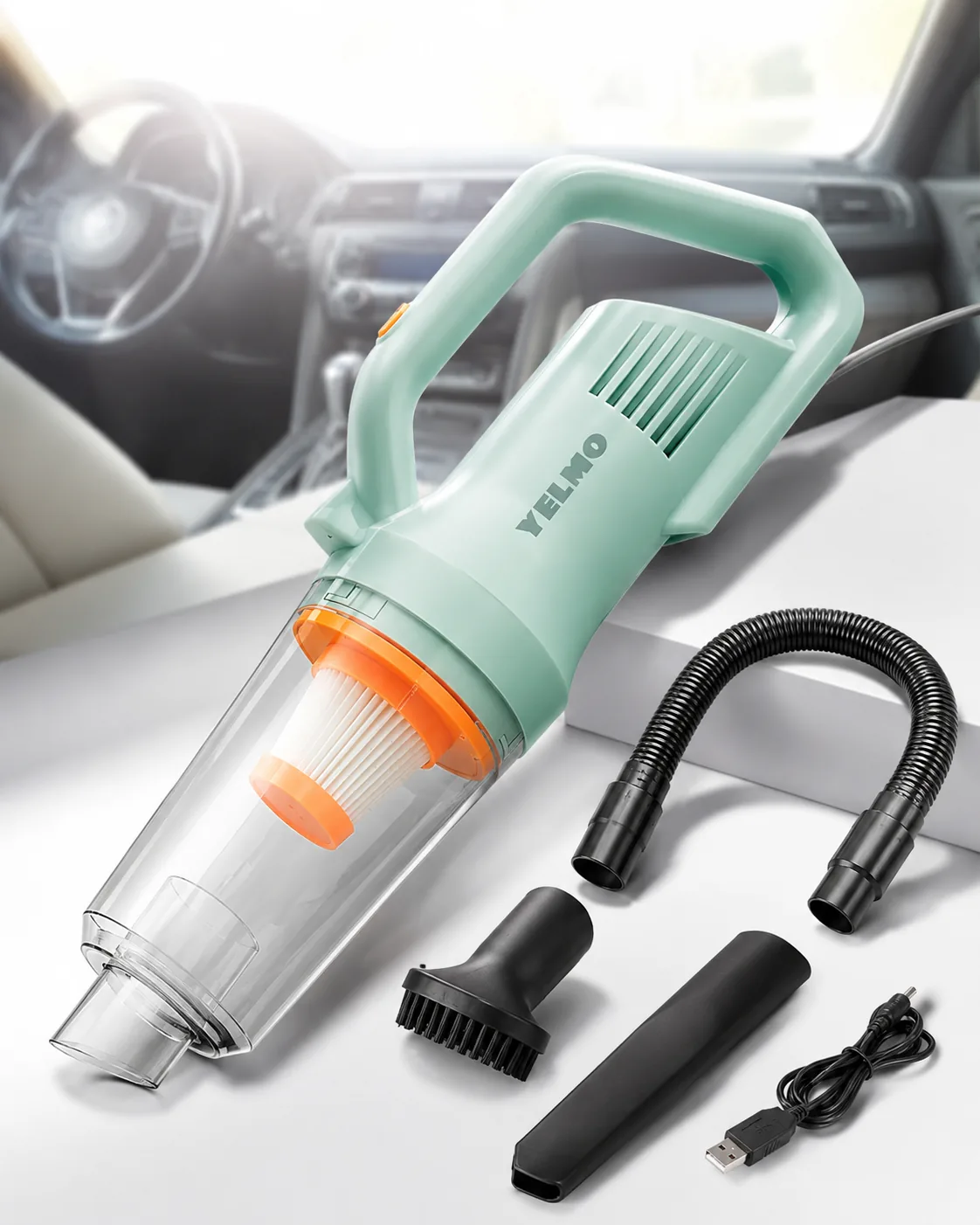 Aspiradora para Auto Recargable USB Yelmo AS-3240
